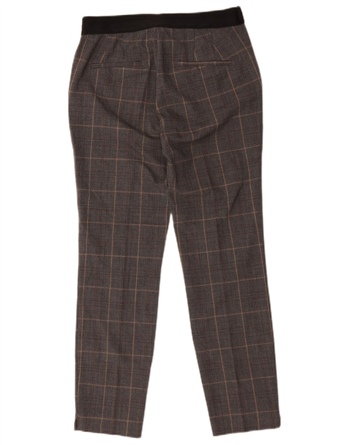 Zara Γυναικείο Slim παντελόνι Chino Medium W28 L26 Grey Check Polyester