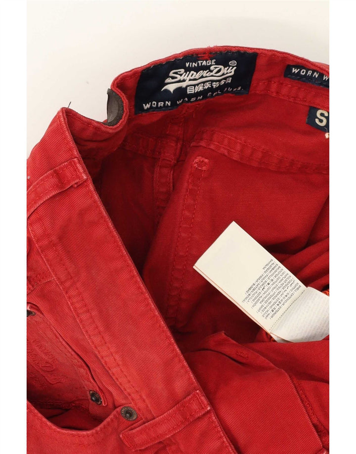 Ανδρικό τζιν σορτς Superdry Small W29 κόκκινο βαμβακερό