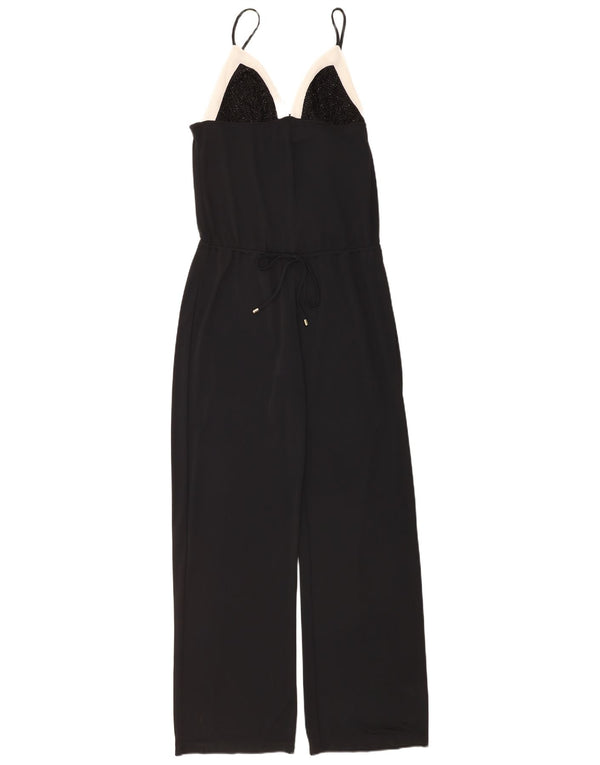 Vintage γυναικεία φόρμα UK 10 Small Black Colourblock Polyester