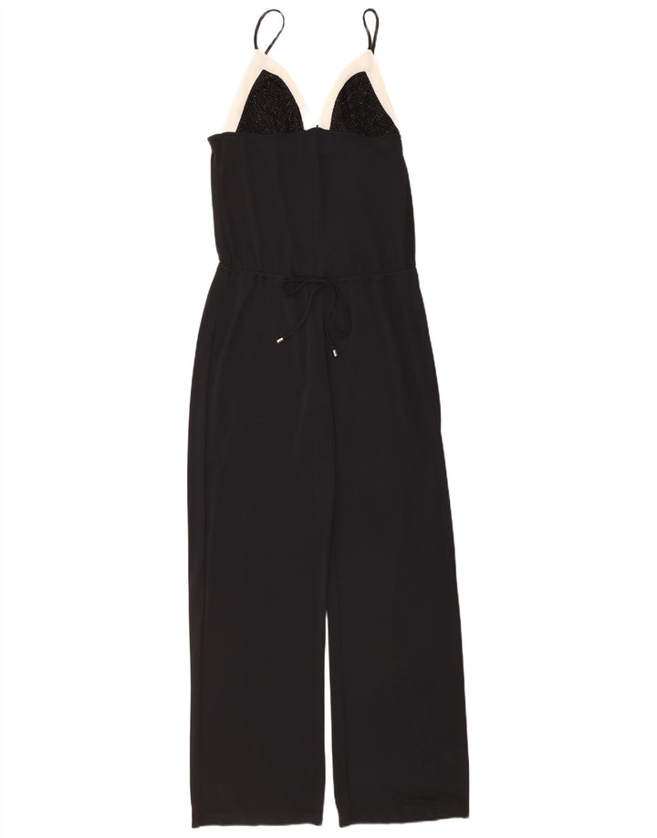 Vintage γυναικεία φόρμα UK 10 Small Black Colourblock Polyester