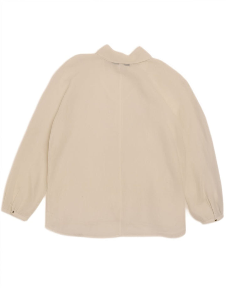 Γυναικεία μακρυμάνικη μπροστινή γραβάτα Zara See Through Top UK 16 Large White