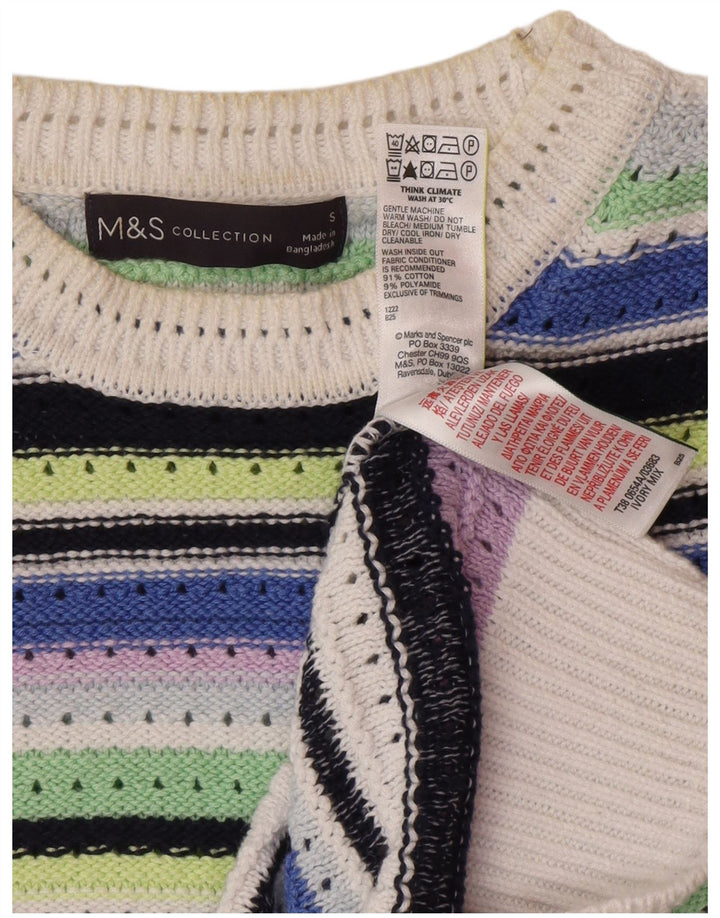 Marks & Spencer Γυναικείο πουλόβερ με λαιμόκοψη UK 10 Small πολύχρωμο