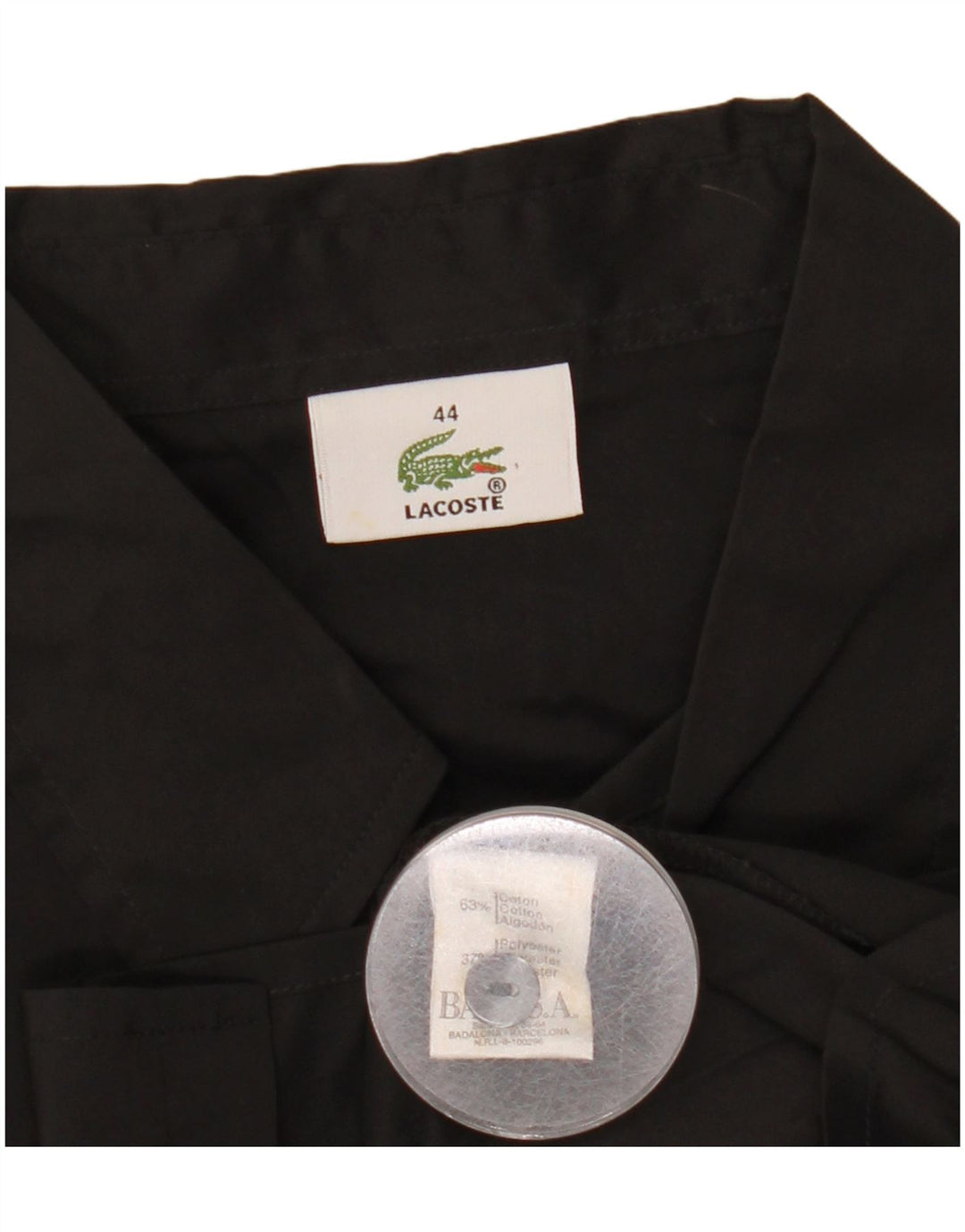 Lacoste Γυναικείο Πουκάμισο Μέγεθος 44 Μεγάλο Μαύρο Βαμβακερό