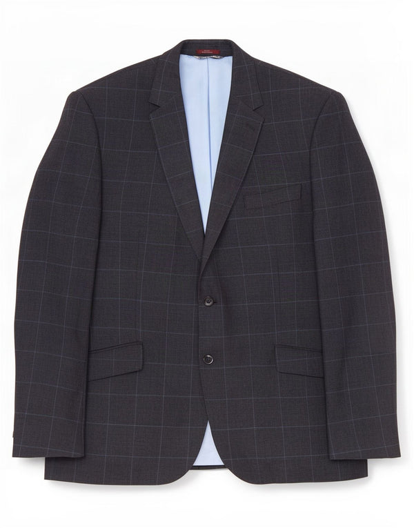Marks & Spencer Ανδρικό σακάκι μπλέιζερ με 2 κουμπιά UK 44 XL Navy Blue Check Λευκό