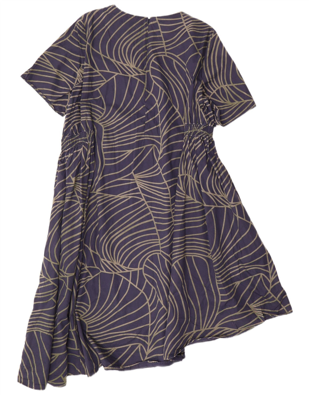 Γυναικείο ασύμμετρο φόρεμα COS EU 42 Μεγάλο Navy Blue γεωμετρικό βαμβακερό