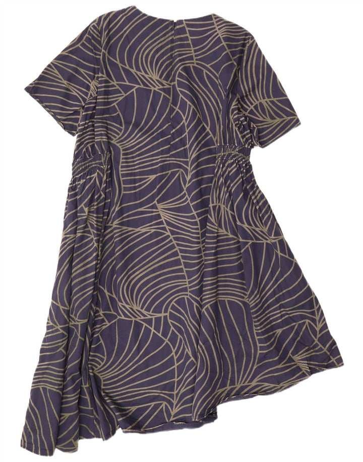 Γυναικείο ασύμμετρο φόρεμα COS EU 42 Μεγάλο Navy Blue γεωμετρικό βαμβακερό