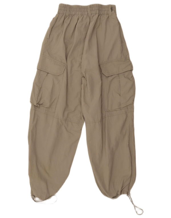 Zara Γυναικεία Loose Fit Joggers Cargo Παντελόνι XS W25 L25 Πράσινο νάιλον