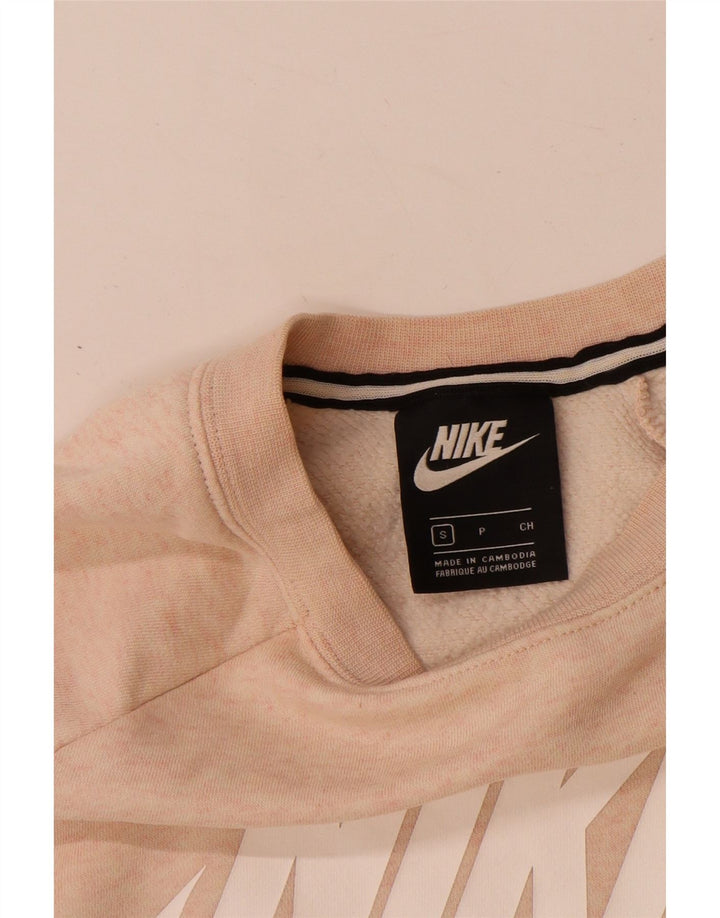 Ανδρικό γραφικό φούτερ Nike από βαμβακερό ροζ φλύκταινα