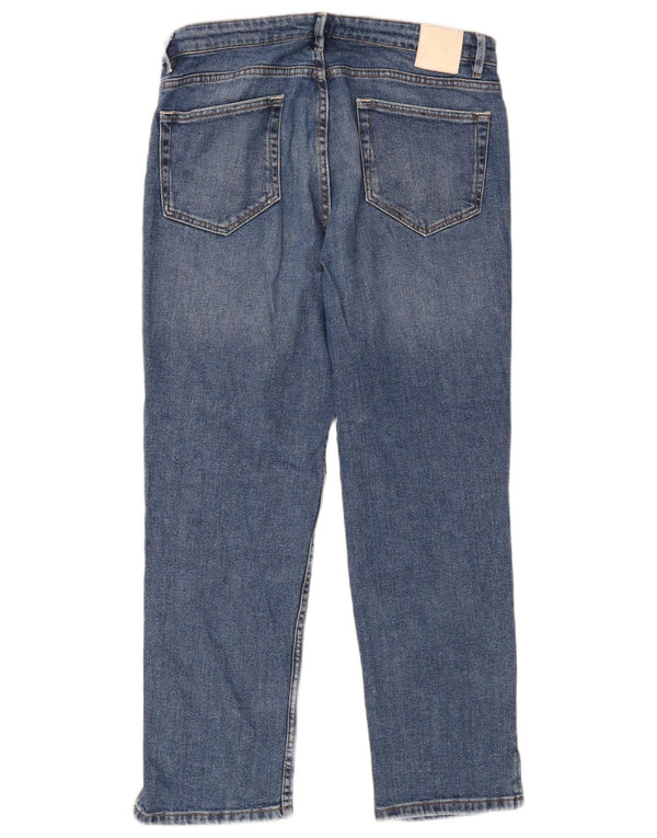 Massimo Dutti Γυναικείο Ψηλό Cropped Jeans EU 40 Medium W30 L27 Blue