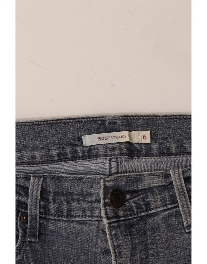 LEVI'S Womens 505 Straight Jeans US 6 Medium W29 L29 Grey Cotton Vintage Levi's and Second-Hand Levi's from Messina Hembry 