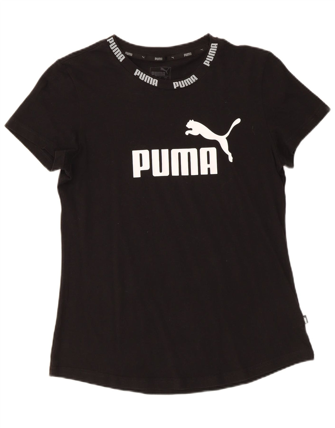 Γυναικείο γραφικό T-Shirt PUMA Top UK 14 Medium Black