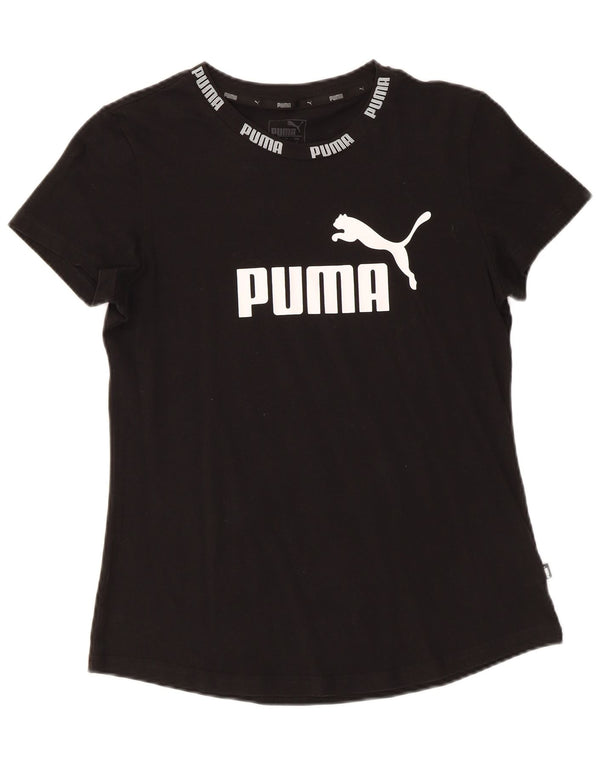 Γυναικείο γραφικό T-Shirt PUMA Top UK 14 Medium Black