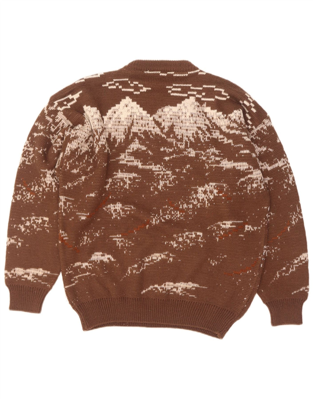Ανδρικό πουλόβερ 4 Castella Graphic Crew Neck Jumper IT 52 μεγάλο καφέ μαλλί