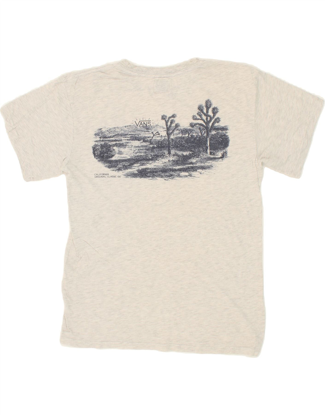 VANS Womens Graphic T-Shirt Top UK 14 Medium Grey Flecked Vintage Vans and Second-Hand Vans from Messina Hembry 