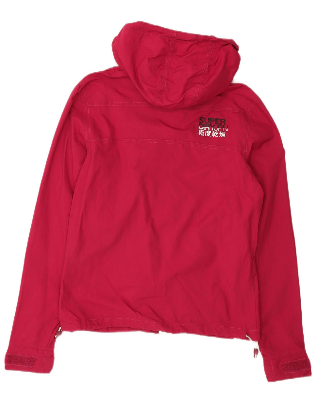 Γυναικείο μπουφάν βροχής με κουκούλα SUPERDRY UK 10 Small Red Nylon