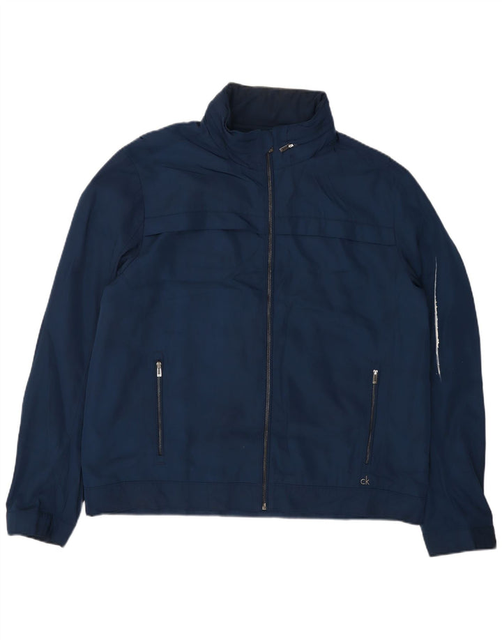 Calvin Klein Ανδρικό Bomber Jacket UK 42 XL Navy Blue Polyester