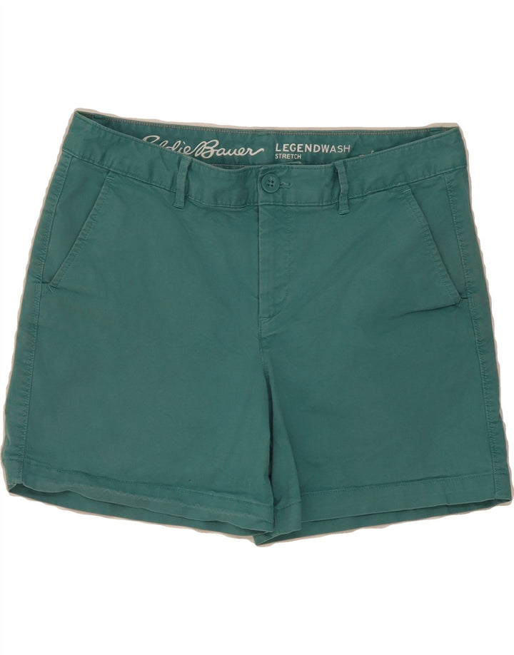 EDDIE BAUER Womens Chino Shorts US 8 Medium W34 Green Cotton Vintage Eddie Bauer and Second-Hand Eddie Bauer from Messina Hembry 