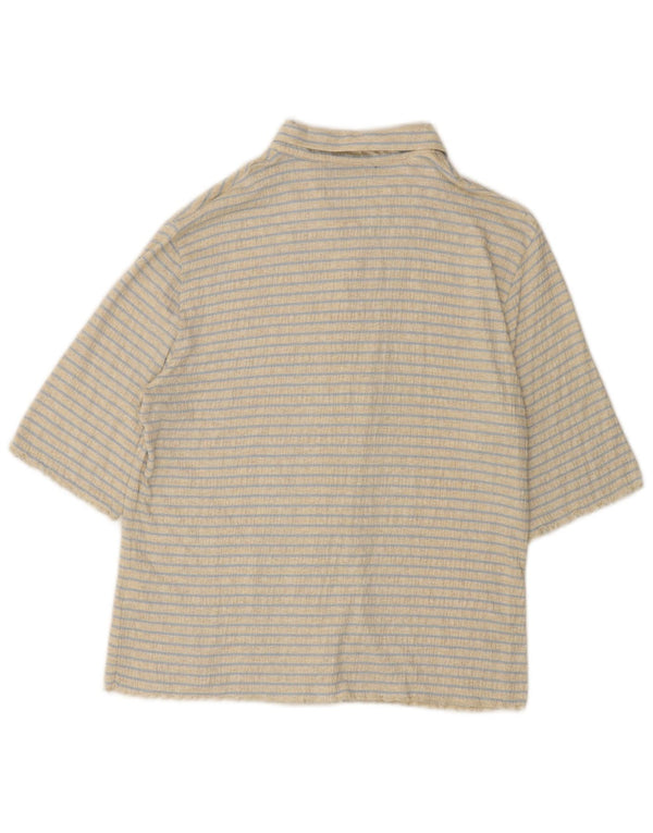Marina Yachting Γυναικεία κοντομάνικη μπλούζα UK 14 Medium Beige ριγέ