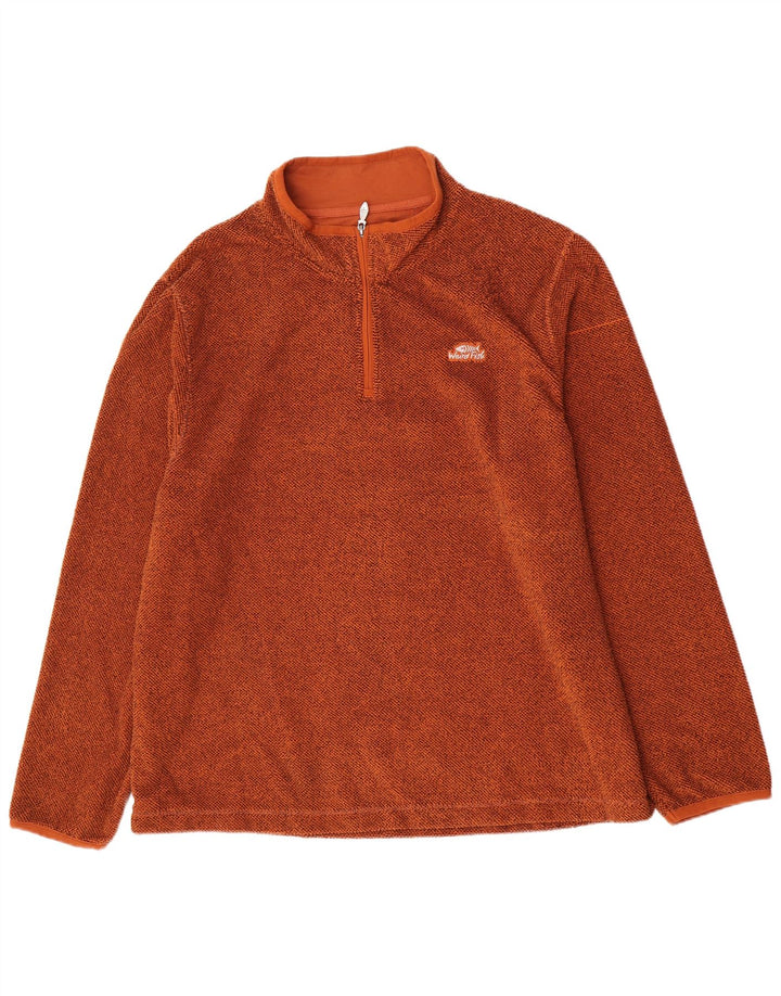 Weird Fish Mens Zip Fleece Jumper 4XL καφέ πολυεστέρας