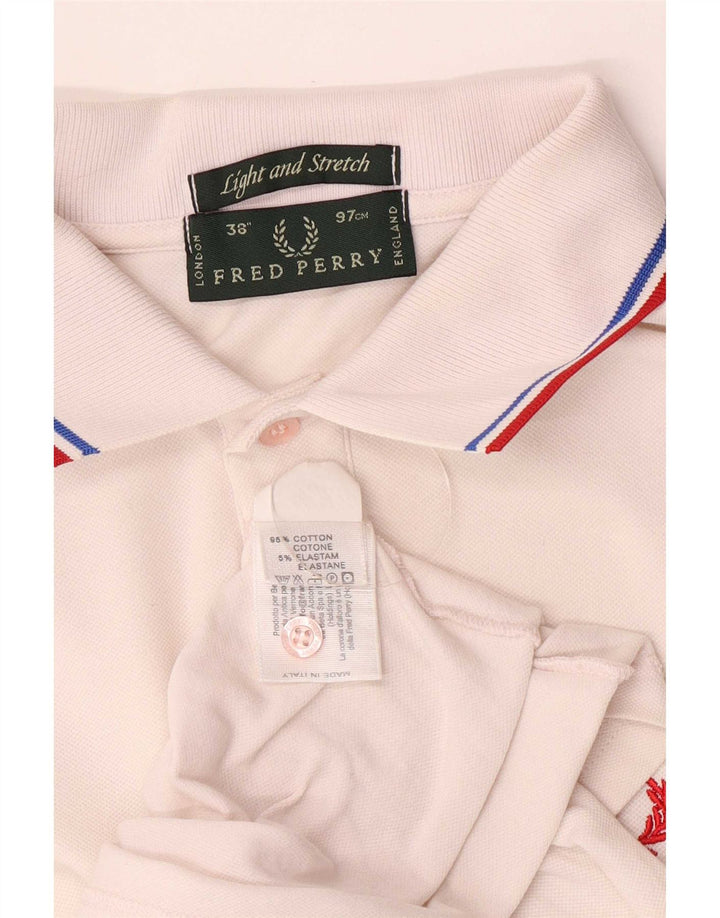Fred Perry Ανδρικό μπλουζάκι πόλο, μικρό λευκό βαμβακερό ριγέ