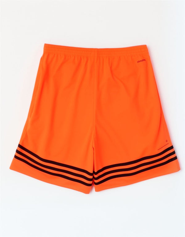 Ανδρικά σορτς Adidas Climalite Sports με μεσαίο πορτοκαλί ριγέ πολυεστέρα