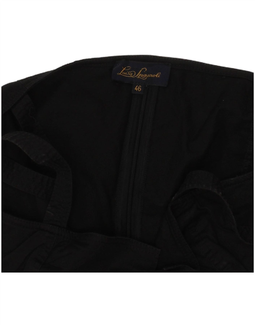 LUISA SPAGNOLI Γυναικείο Κορσέ Τοπ IT 46 Μεγάλο Μαύρο Βαμβακερό