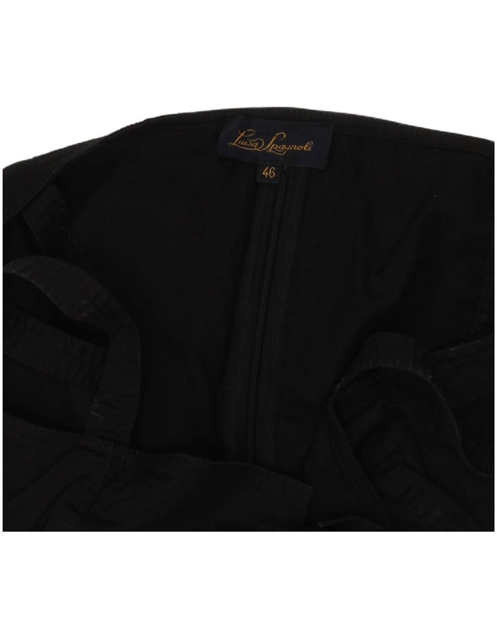 LUISA SPAGNOLI Γυναικείο Κορσέ Τοπ IT 46 Μεγάλο Μαύρο Βαμβακερό