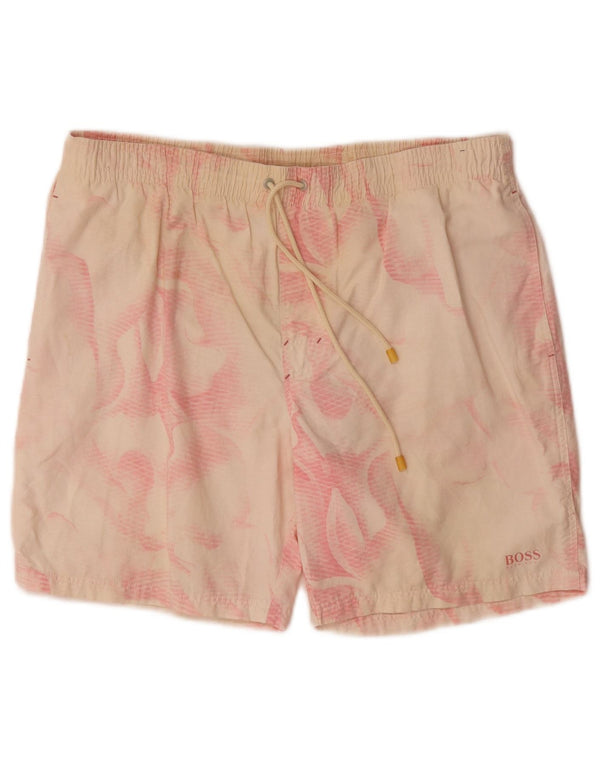 Ανδρικό σορτς κολύμβησης Hugo Boss Small White Tie Dye Cotton