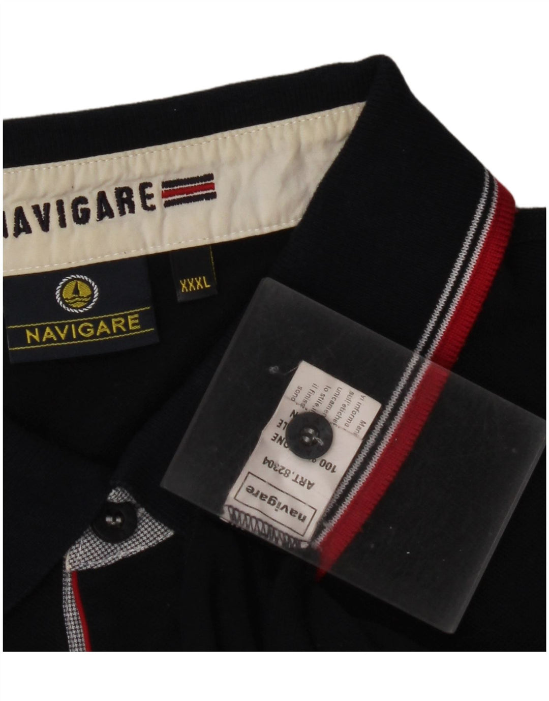 Ανδρικό μπλουζάκι πόλο NAVIGARE 3XL Navy Blue Βαμβακερό