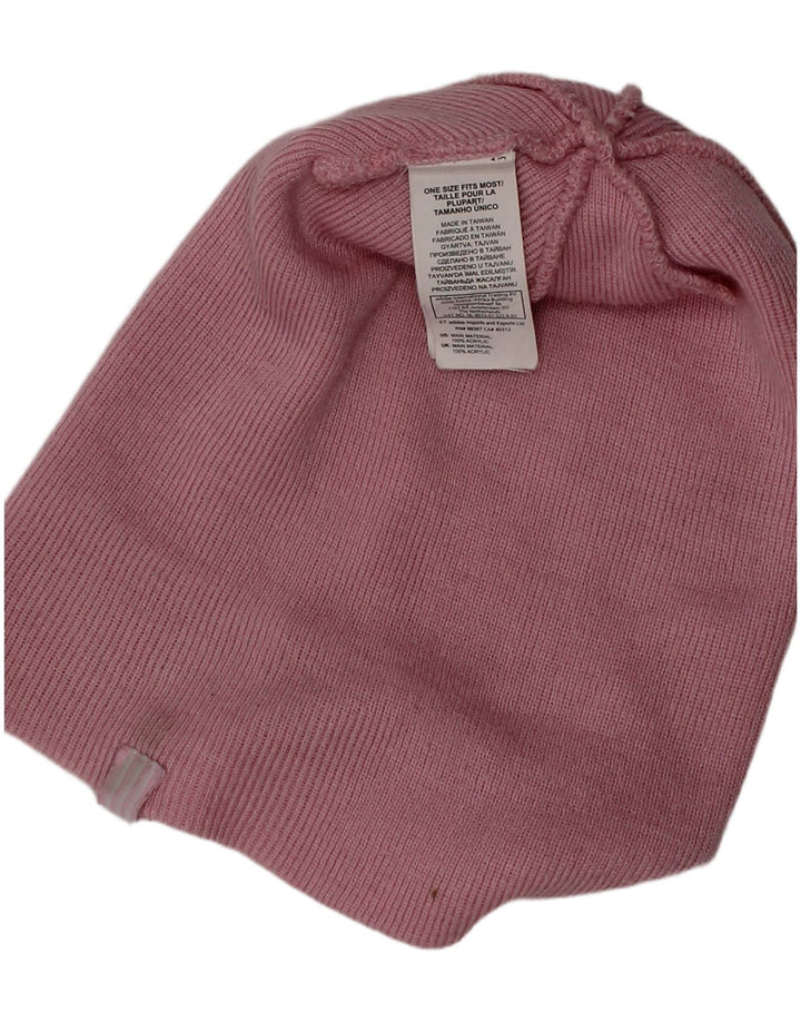 ADIDAS Womens Graphic Beanie Hat One Size Pink Polyacrylic