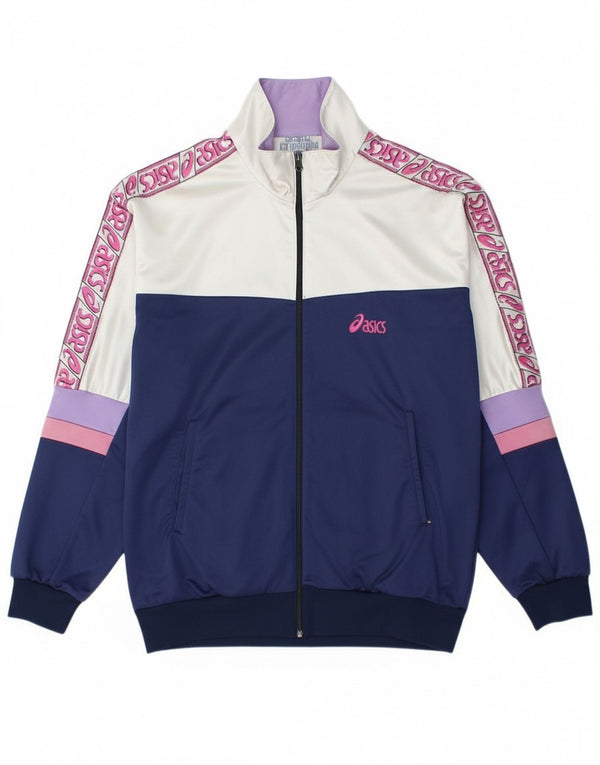 Ανδρική φόρμα φόρμας γραφικών Asics Top Jacket Medium Navy Blue Colourblock