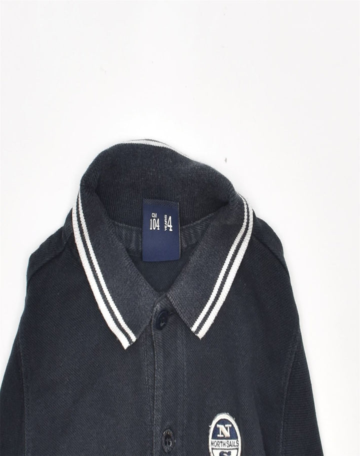 NORTH SAILS Boys Long Sleeve Polo Shirt 3-4 Years Black Cotton | Vintage | Thrift | Second-Hand | Used Clothing | Messina Hembry 