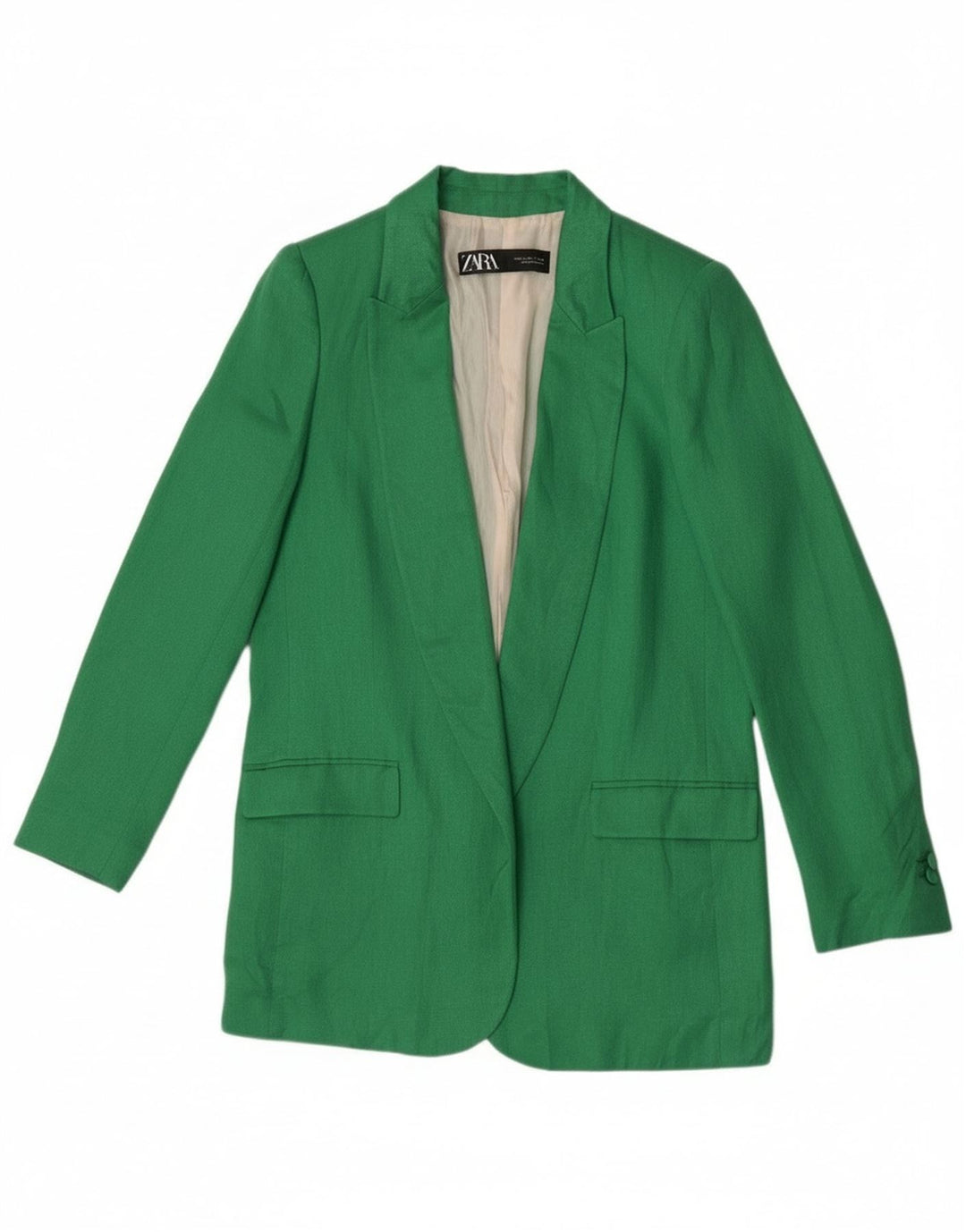 Zara Γυναικείο Open Blazer Jacket UK 10 Small Green
