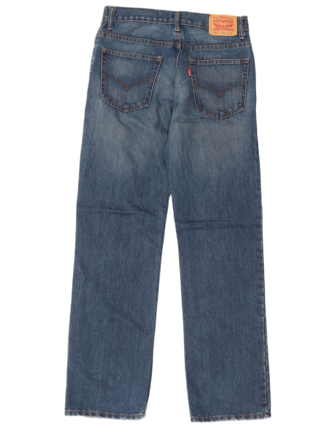 LEVI'S Boys 505 Regular Straight Jeans 15-16 ετών W28 L28 Μπλε βαμβακερό