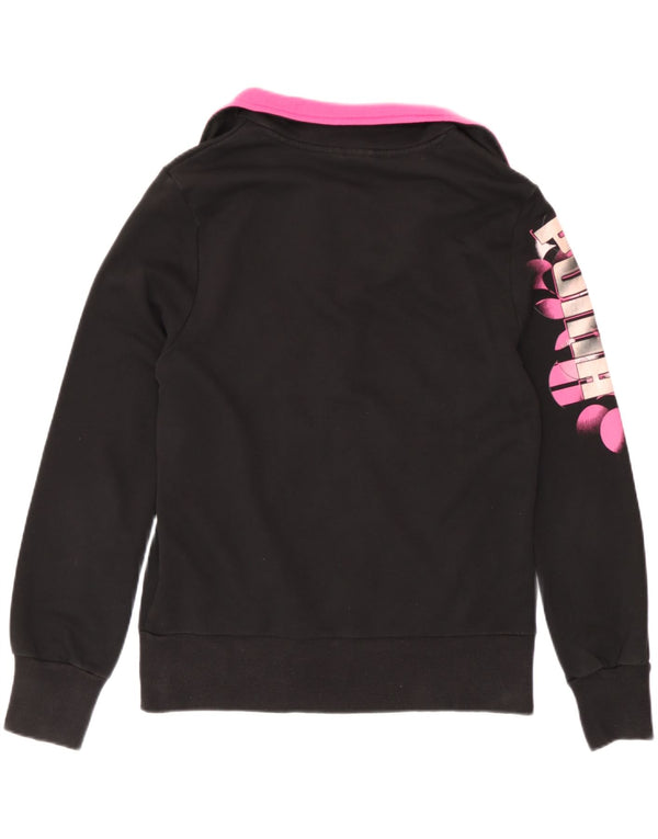 Γυναικεία αθλητική φόρμα γραφικών Puma Top Jacket UK 14 Medium Black
