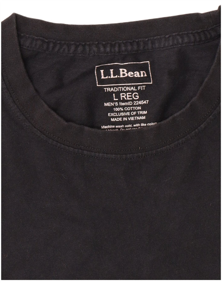L.L.Bean Ανδρικό T-Shirt Traditional Fit Top μεγάλο μαύρο βαμβακερό
