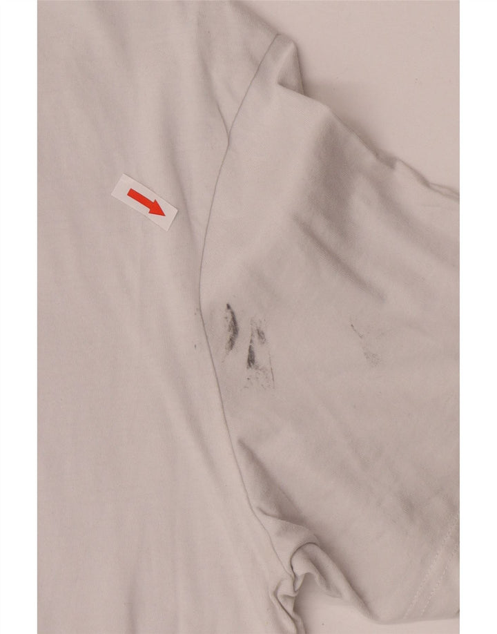 Ανδρικό γραφικό T-Shirt Adidas Top από μεσαίο λευκό βαμβακερό