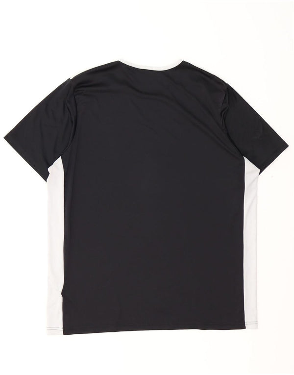 Ανδρικό T-Shirt Aeroready ADIDAS Top XL Μαύρο Colourblock Πολυεστέρας