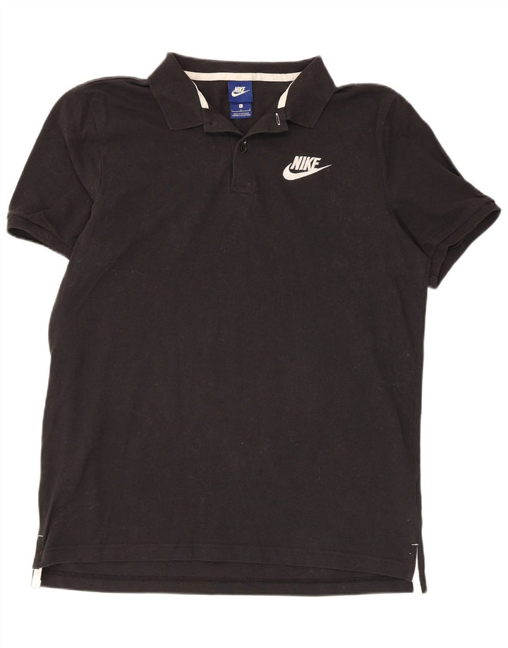 Ανδρικό μπλουζάκι πόλο Nike μεγάλο μαύρο βαμβακερό