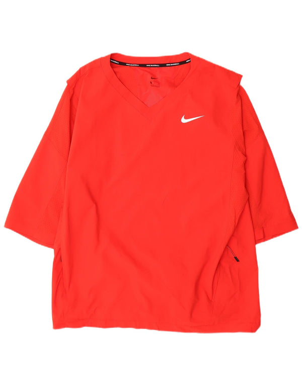 Ανδρικό μπέιζμπολ Nike μανίκι 3/4 XL κόκκινο πολυεστέρα