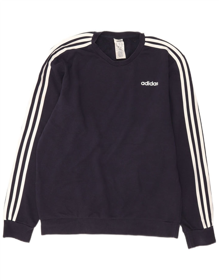 Ανδρικό φούτερ Adidas Jumper Large Navy Blue από βαμβάκι