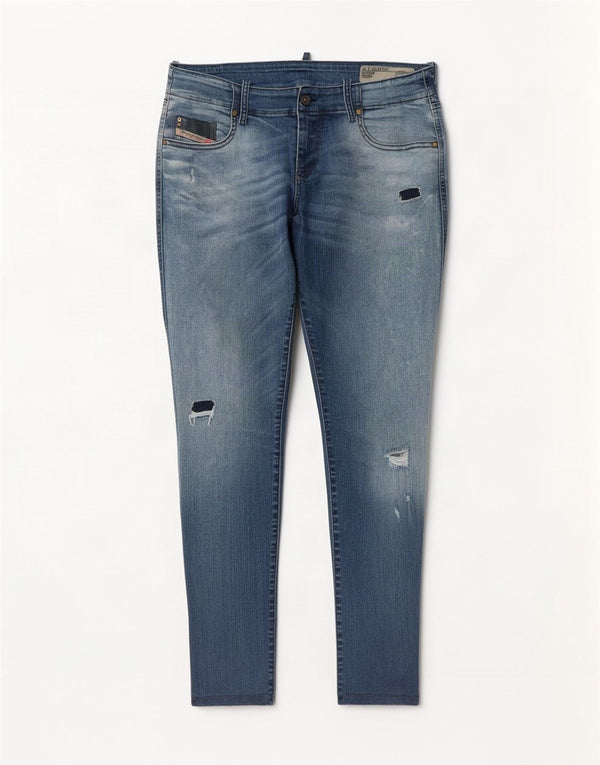 Diesel γυναικεία Guppe Distressed Super Slim Skinny Jeans W32 L32 Blue Cotton