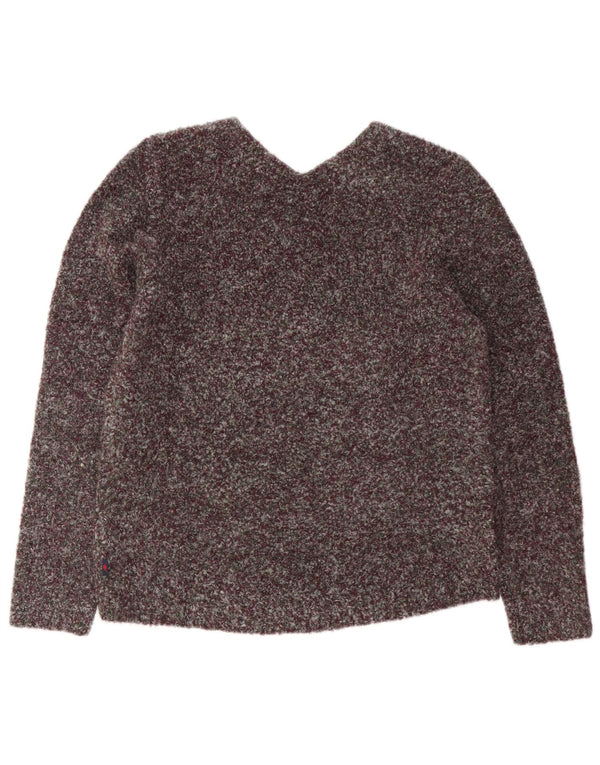 Kappa γυναικείο πουλόβερ με λαιμόκοψη με V λαιμόκοψη UK 18 XL από μπορντό πολυεστέρα