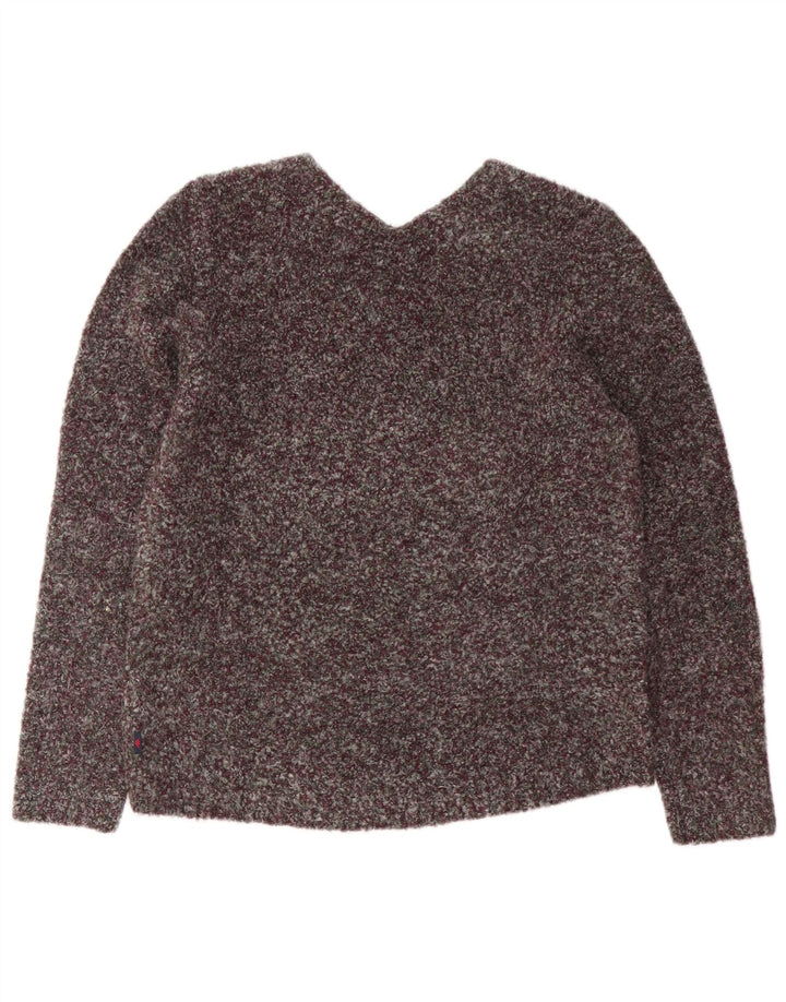 Kappa γυναικείο πουλόβερ με λαιμόκοψη με V λαιμόκοψη UK 18 XL από μπορντό πολυεστέρα