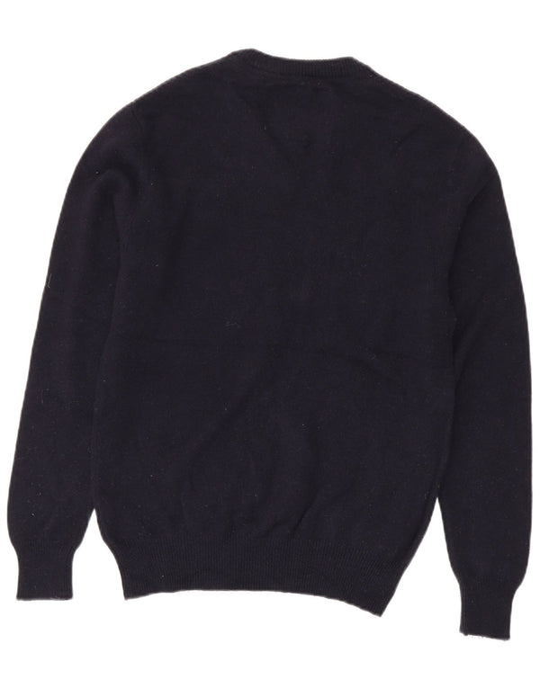 Jack Wills γυναικείο πουλόβερ με λαιμόκοψη με V λαιμόκοψη UK 14 Medium Navy Blue μαλλί Merino