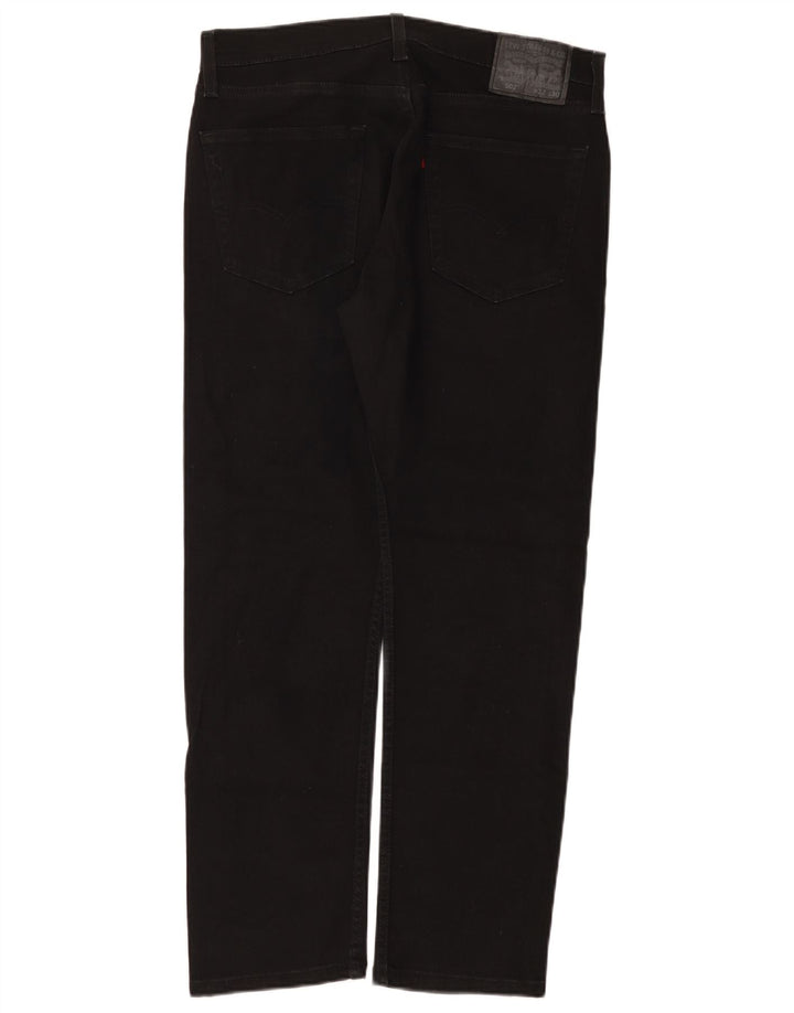 Levi's Mens 502 Tapered Jeans W32 L30 Μαύρο βαμβακερό