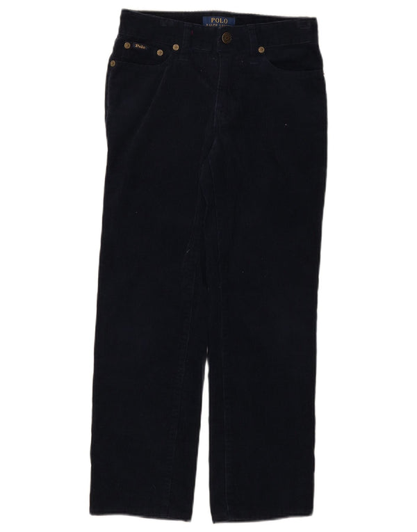 POLO RALPH LAUREN Boys Corduroy Trousers 7-8 Years W24 L24 Navy Blue