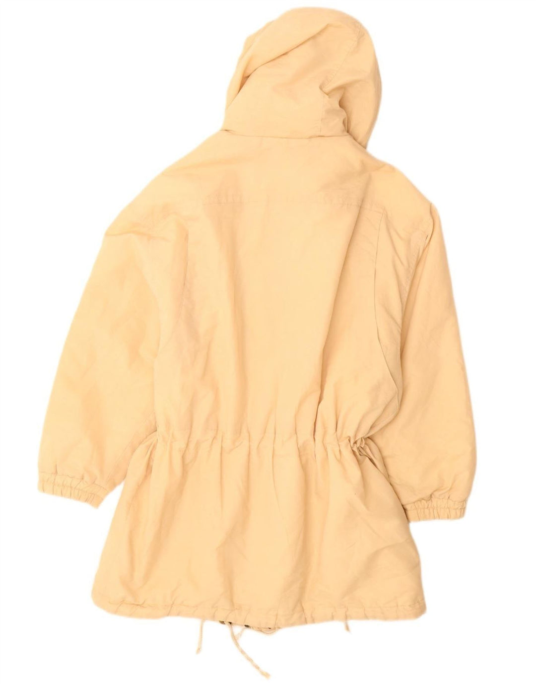 VINTAGE Γυναικείο παλτό με κουκούλα με επένδυση EU 38 Medium Beige Polyester