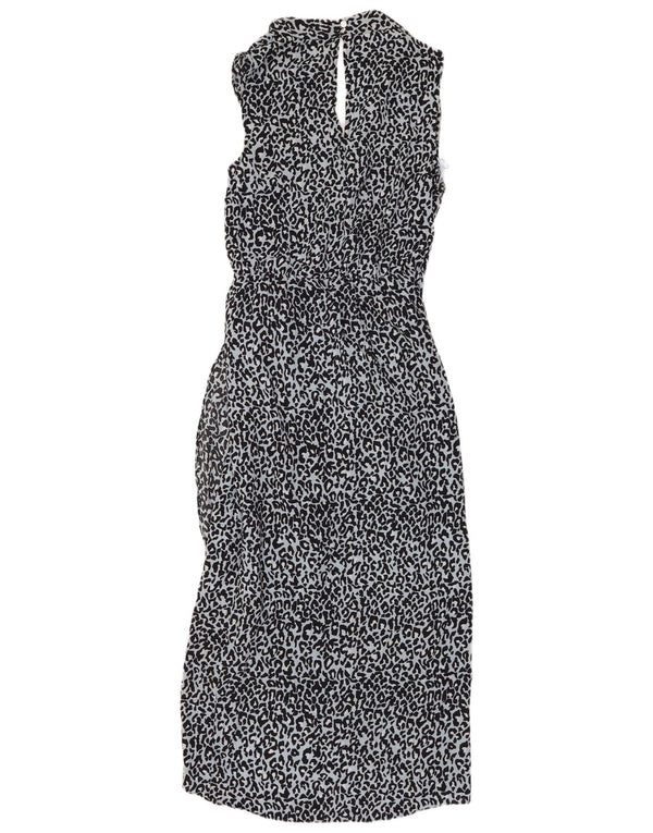 Γυναικείο αμάνικο μάξι φόρεμα OASIS UK 10 Small Blue Animal Print Polyester