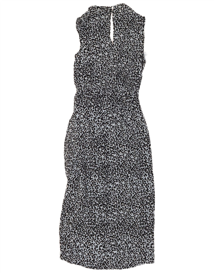 Γυναικείο αμάνικο μάξι φόρεμα OASIS UK 10 Small Blue Animal Print Polyester